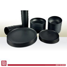 Better Plastik 40-Piece Unbreakable Plastic Kitchen Dinnerware Set – Service for 8 Better Plastik 40-Piece Unbreakable Plastic Kitchen Dinnerware Set – Service for 8